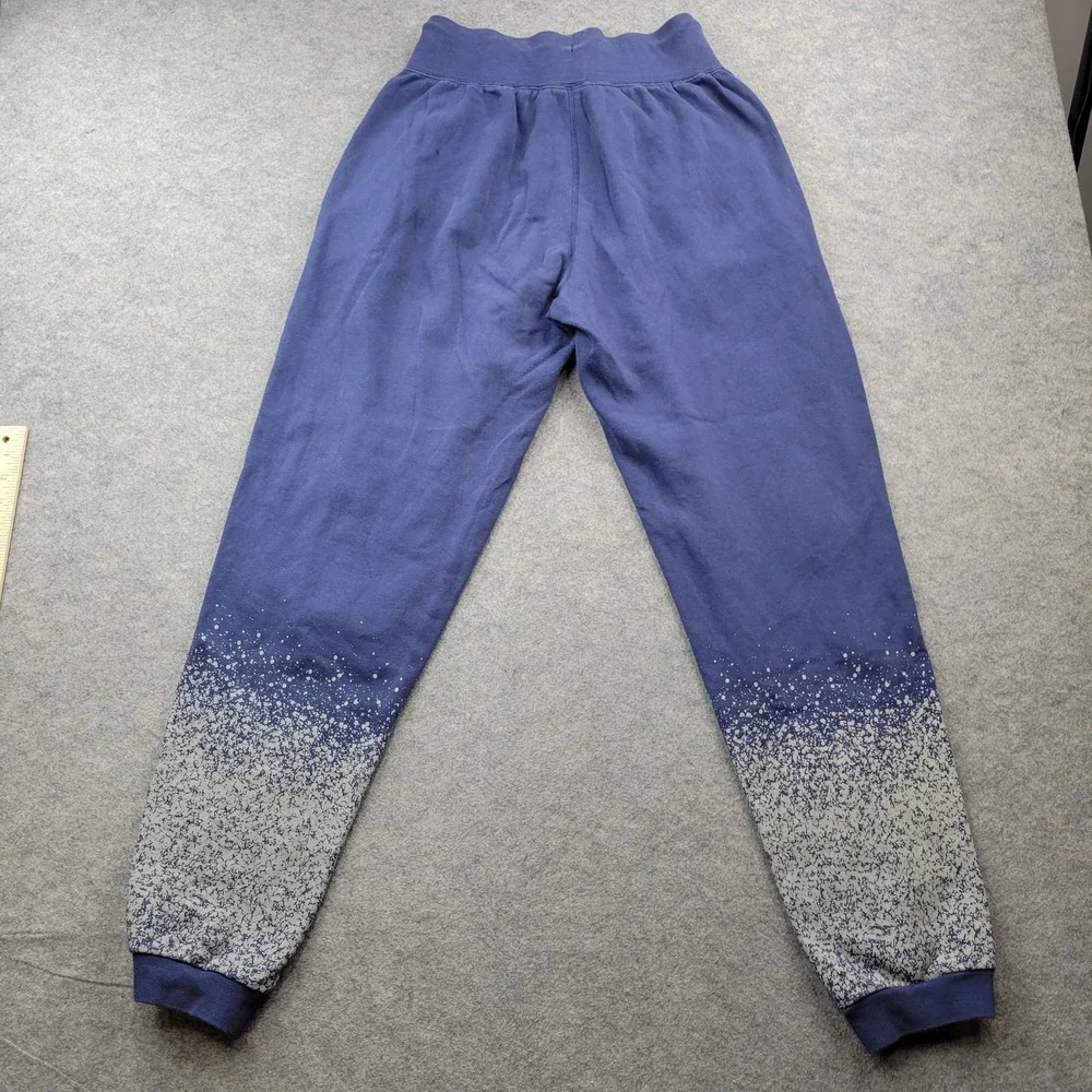 Jordan Pants Mens Medium Blue Fleece Joggers Elastic Waist Pockets Speckle Cuffs